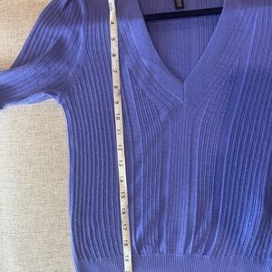 White House Black Market Purple V-Neck Sweater